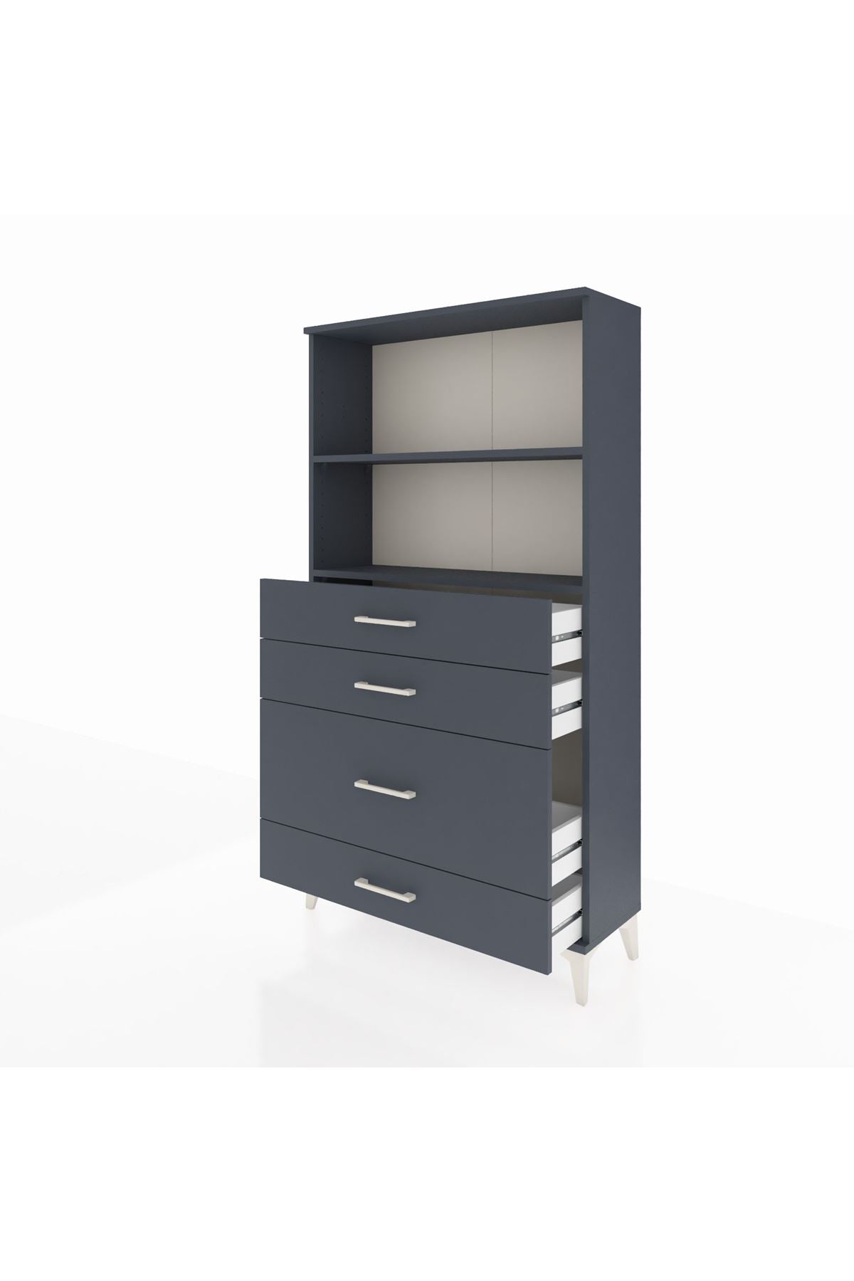 Arges Dolap 2 Raflı 4 Çekmeceli 88x30x163 - S21M163V5A