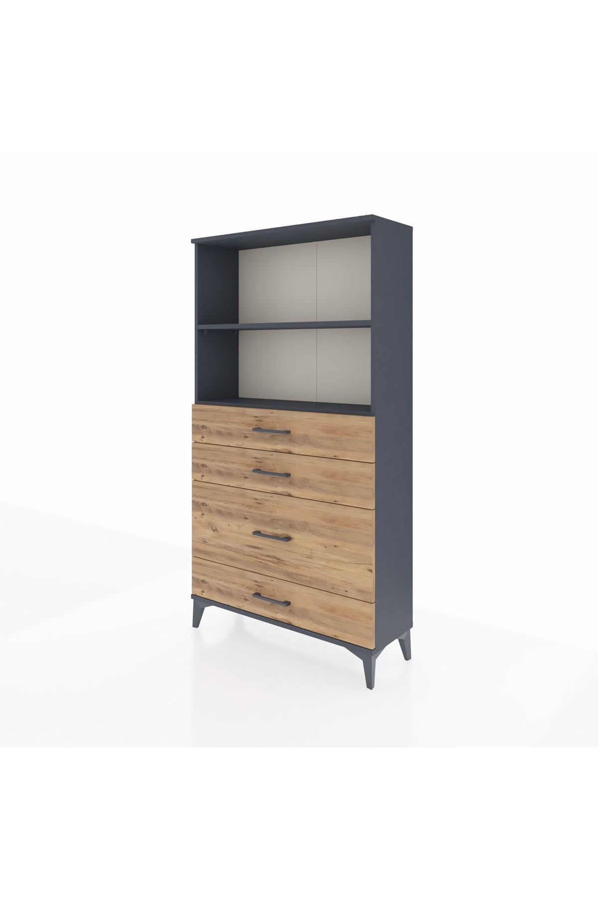 Arges Dolap 2 Raflı 4 Çekmeceli 88x30x163 - S21M163V6A