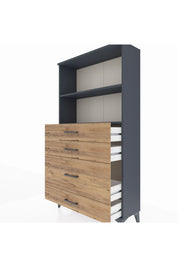 Arges Dolap 2 Raflı 4 Çekmeceli 88x30x163 - S21M163V6A