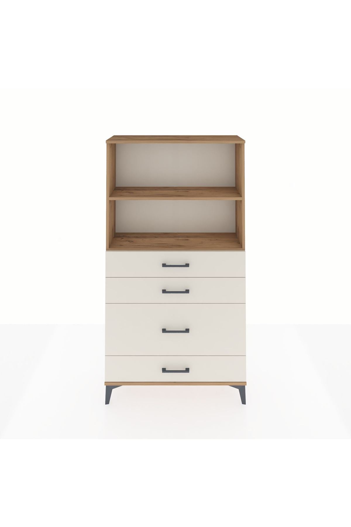 Arges Dolap 2 Raflı 4 Çekmeceli 88x30x163 - S21M163V7A