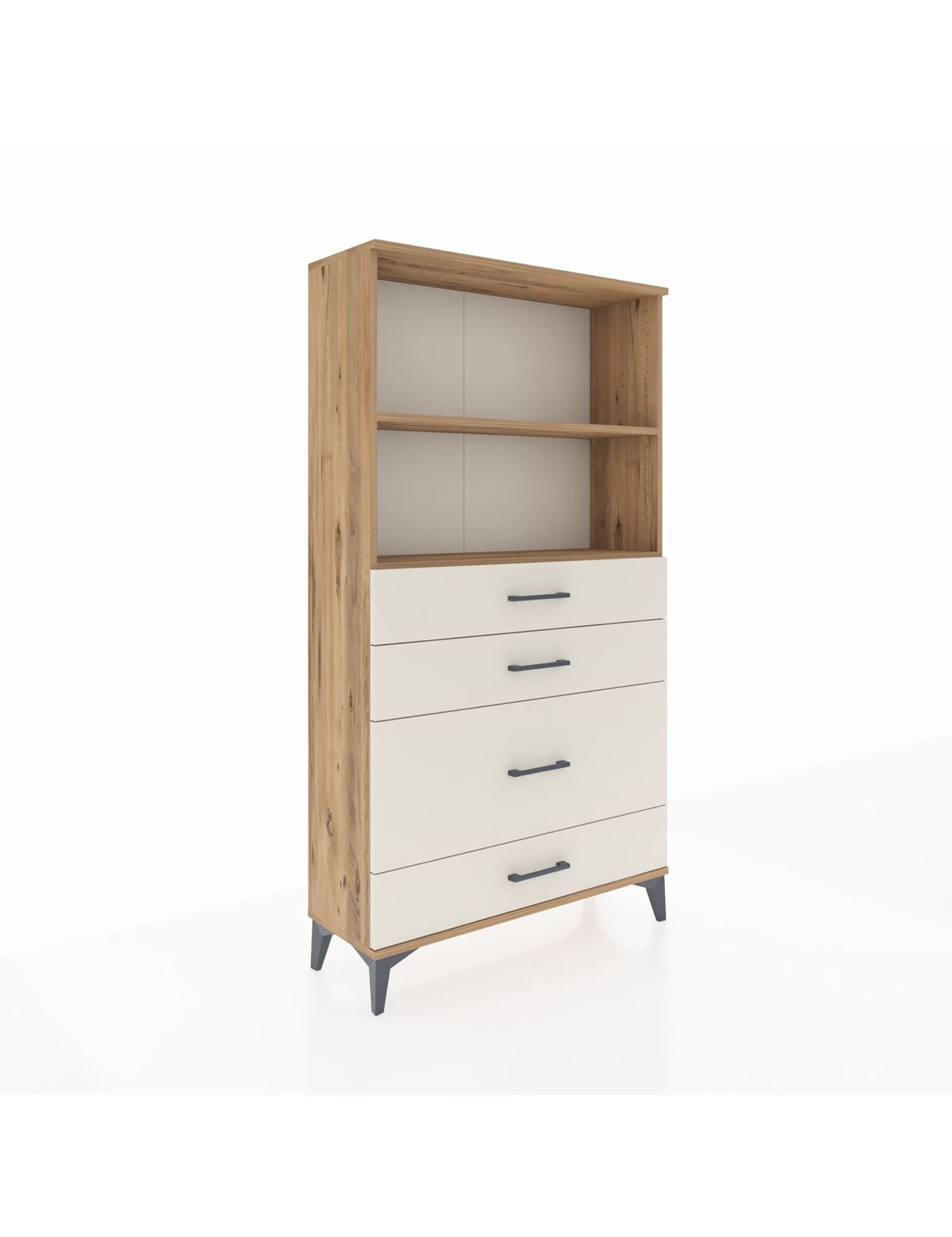 Arges Dolap 2 Raflı 4 Çekmeceli 88x30x163 - S21M163V7A