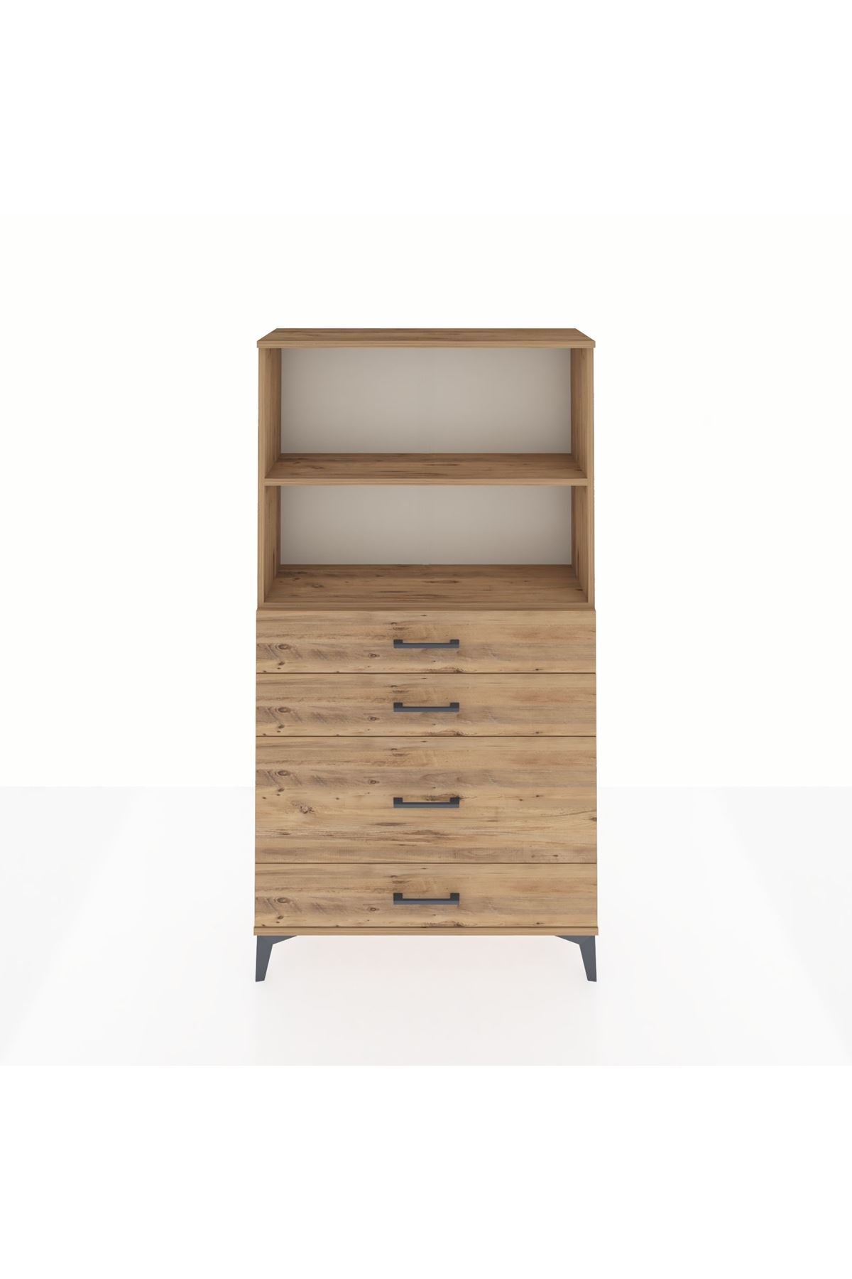 Arges Dolap 2 Raflı 4 Çekmeceli 88x30x163 - S21M163V9A