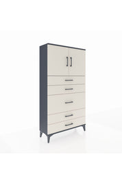 Arges Dolap 2 Raflı 5 Çekmeceli 2 Kapaklı 88x30x163 - S21M164V4A