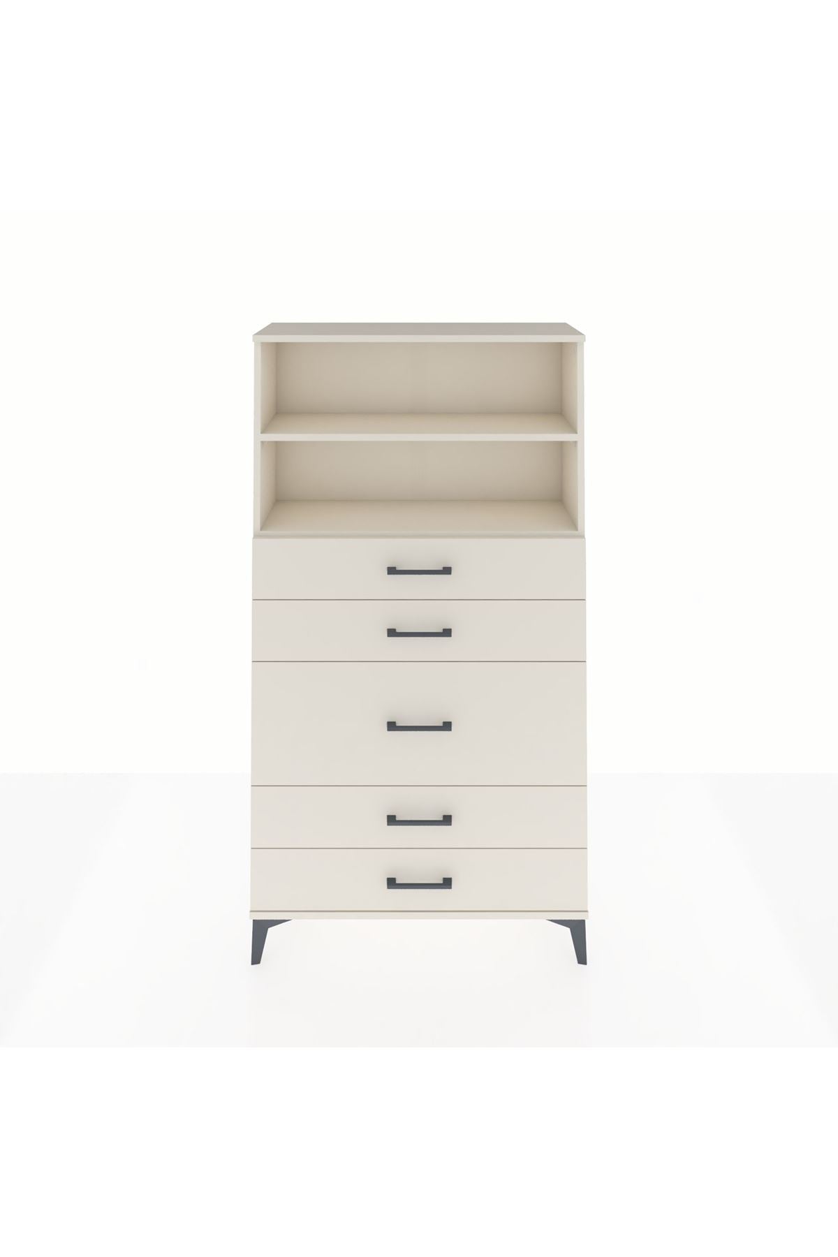 Arges Dolap 2 Raflı 5 Çekmeceli 88x30x163 - S21M165V1A