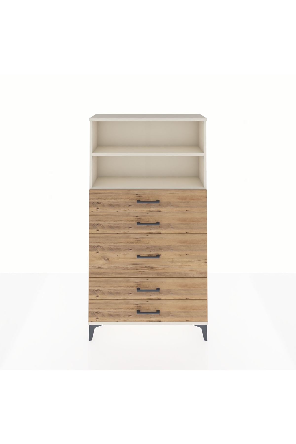 Arges Dolap 2 Raflı 5 Çekmeceli 88x30x163 - S21M165V3A
