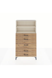 Arges Dolap 2 Raflı 5 Çekmeceli 88x30x163 - S21M165V3A