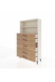 Arges Dolap 2 Raflı 5 Çekmeceli 88x30x163 - S21M165V3A