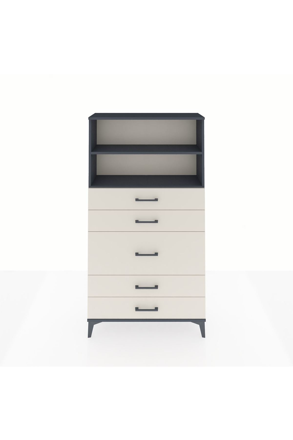 Arges Dolap 2 Raflı 5 Çekmeceli 88x30x163 - S21M165V4A