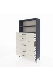 Arges Dolap 2 Raflı 5 Çekmeceli 88x30x163 - S21M165V4A