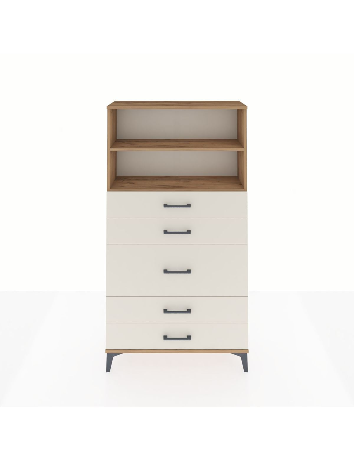 Arges Dolap 2 Raflı 5 Çekmeceli 88x30x163 - S21M165V7A