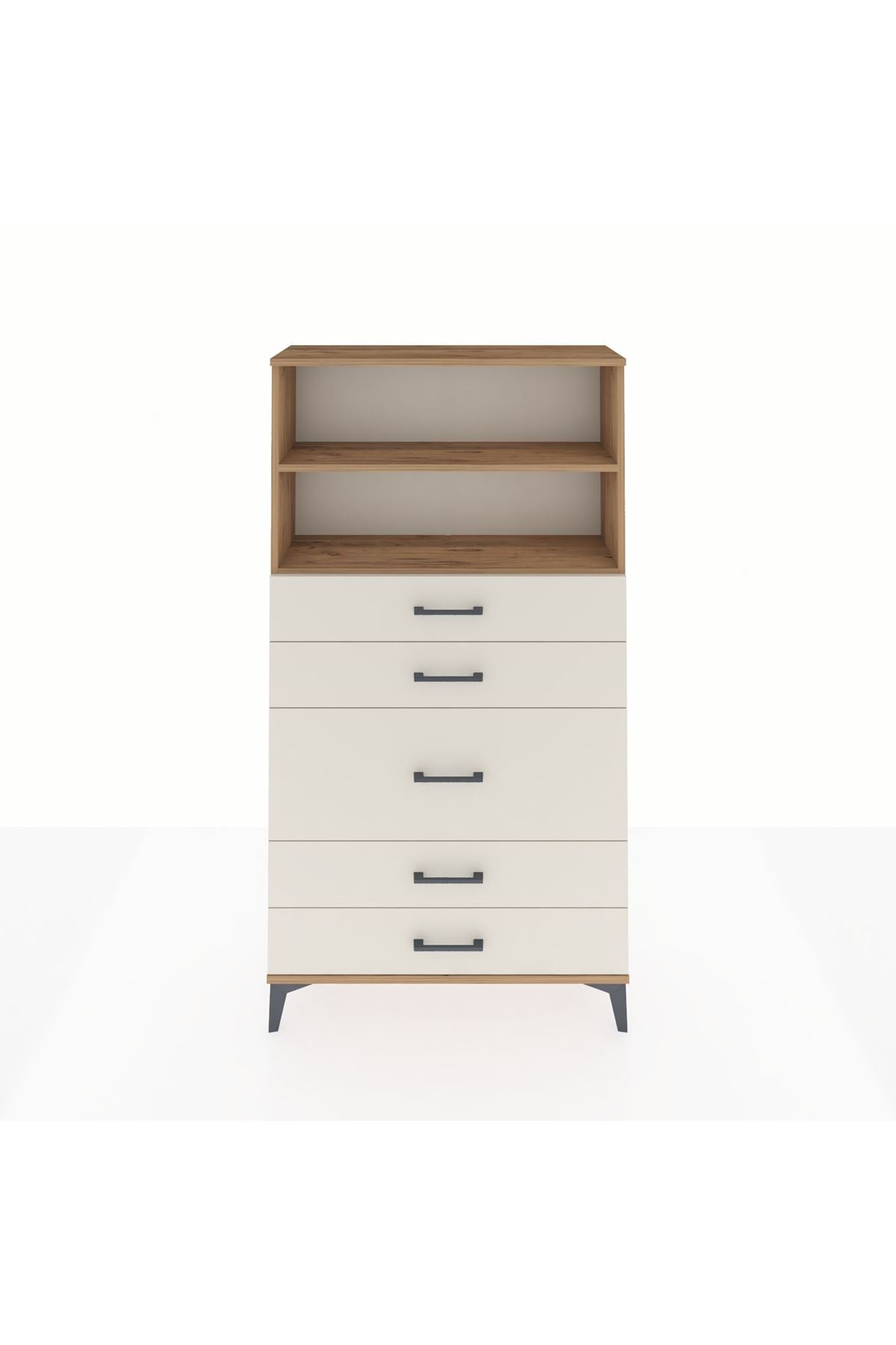 Arges Dolap 2 Raflı 5 Çekmeceli 88x30x163 - S21M165V7A