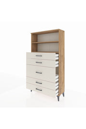Arges Dolap 2 Raflı 5 Çekmeceli 88x30x163 - S21M165V7A