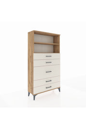 Arges Dolap 2 Raflı 5 Çekmeceli 88x30x163 - S21M165V7A