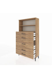 Arges Dolap 2 Raflı 5 Çekmeceli 88x30x163 - S21M165V9A