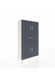 Arges Dolap 3 Raflı Tek Çekmeceli 4 Kapaklı 88x30x163 - S21M166V2A