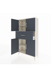 Arges Dolap 3 Raflı Tek Çekmeceli 4 Kapaklı 88x30x163 - S21M166V2A