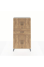 Arges Dolap 3 Raflı Tek Çekmeceli 4 Kapaklı 88x30x163 - S21M166V3A