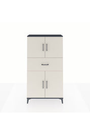 Arges Dolap 3 Raflı Tek Çekmeceli 4 Kapaklı 88x30x163 - S21M166V4A