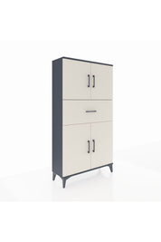 Arges Dolap 3 Raflı Tek Çekmeceli 4 Kapaklı 88x30x163 - S21M166V4A