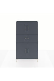 Arges Dolap 3 Raflı Tek Çekmeceli 4 Kapaklı 88x30x163 - S21M166V5A
