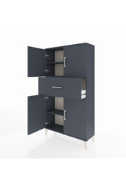 Arges Dolap 3 Raflı Tek Çekmeceli 4 Kapaklı 88x30x163 - S21M166V5A