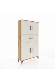 Arges Dolap 3 Raflı Tek Çekmeceli 4 Kapaklı 88x30x163 - S21M166V7A