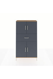 Arges Dolap 3 Raflı Tek Çekmeceli 4 Kapaklı 88x30x163 - S21M166V8A