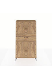 Arges Dolap 3 Raflı Tek Çekmeceli 4 Kapaklı 88x30x163 - S21M166V9A