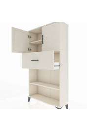 Arges Dolap 3 Raflı Tek Çekmeceli 2 Kapaklı 88x30x163 - S21M168V1A