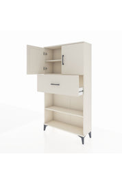 Arges Dolap 3 Raflı Tek Çekmeceli 2 Kapaklı 88x30x163 - S21M168V1A