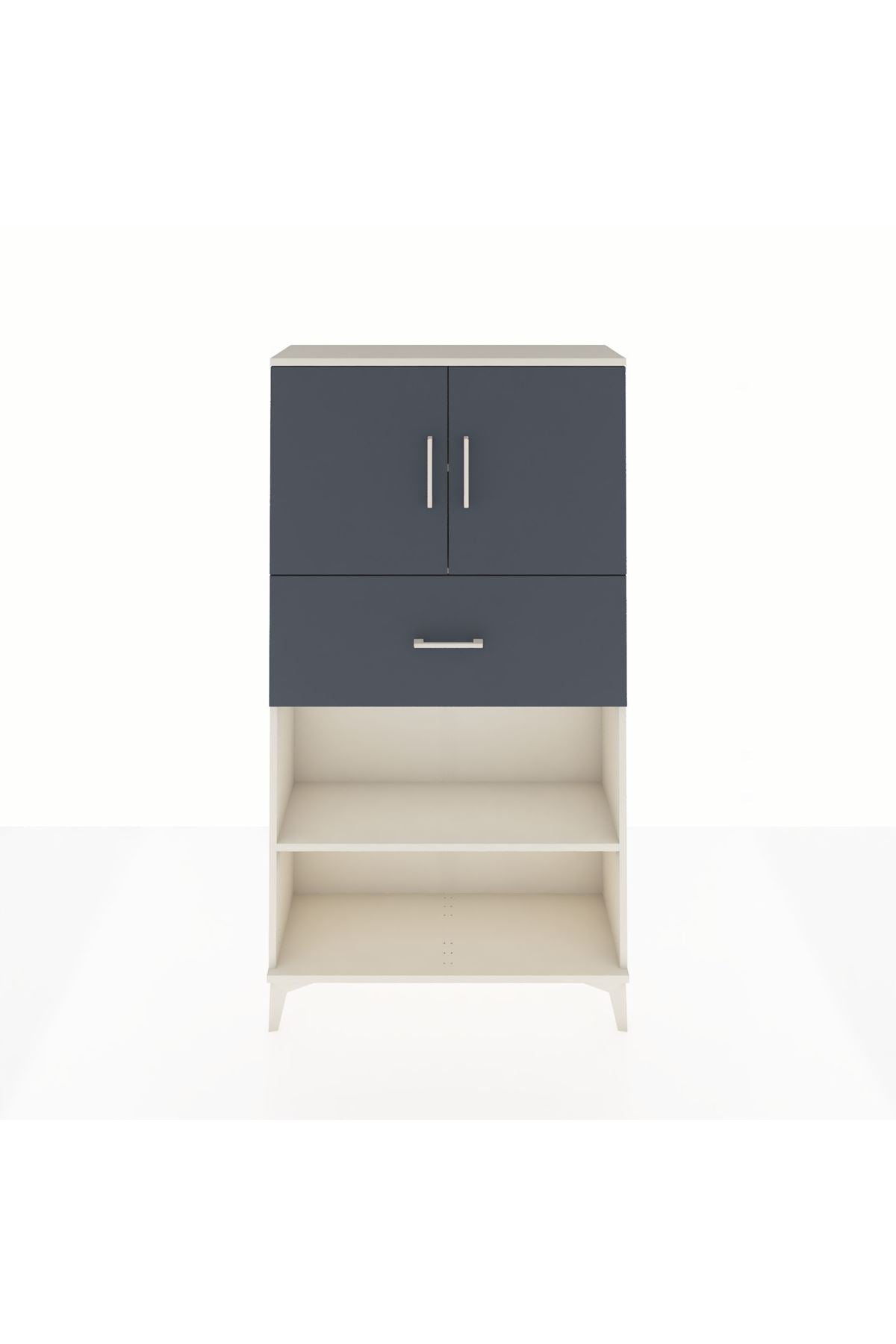 Arges Dolap 3 Raflı Tek Çekmeceli 2 Kapaklı 88x30x163 - S21M168V2A