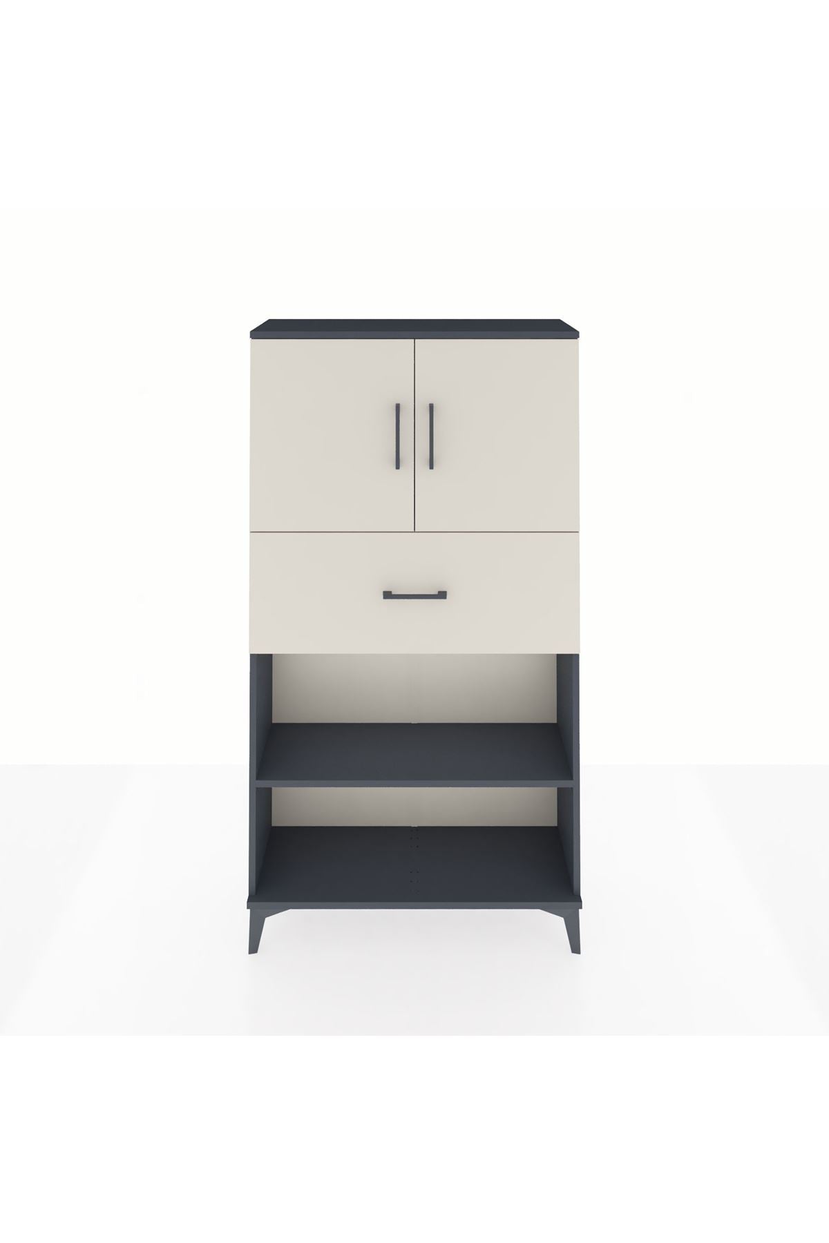 Arges Dolap 3 Raflı Tek Çekmeceli 2 Kapaklı 88x30x163 - S21M168V4A