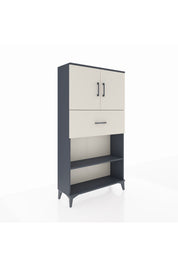 Arges Dolap 3 Raflı Tek Çekmeceli 2 Kapaklı 88x30x163 - S21M168V4A