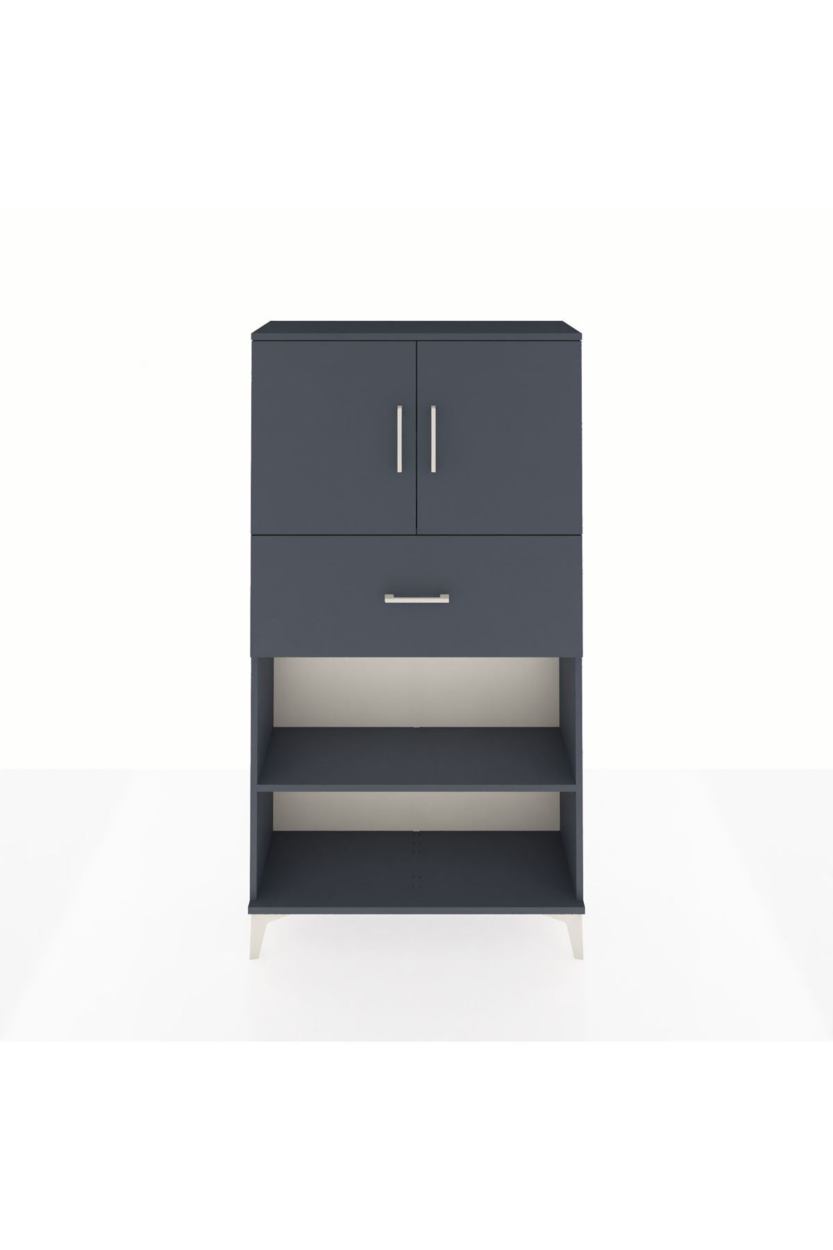 Arges Dolap 3 Raflı Tek Çekmeceli 2 Kapaklı 88x30x163 - S21M168V5A