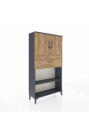 Arges Dolap 3 Raflı Tek Çekmeceli 2 Kapaklı 88x30x163 - S21M168V6A