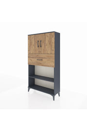 Arges Dolap 3 Raflı Tek Çekmeceli 2 Kapaklı 88x30x163 - S21M168V6A