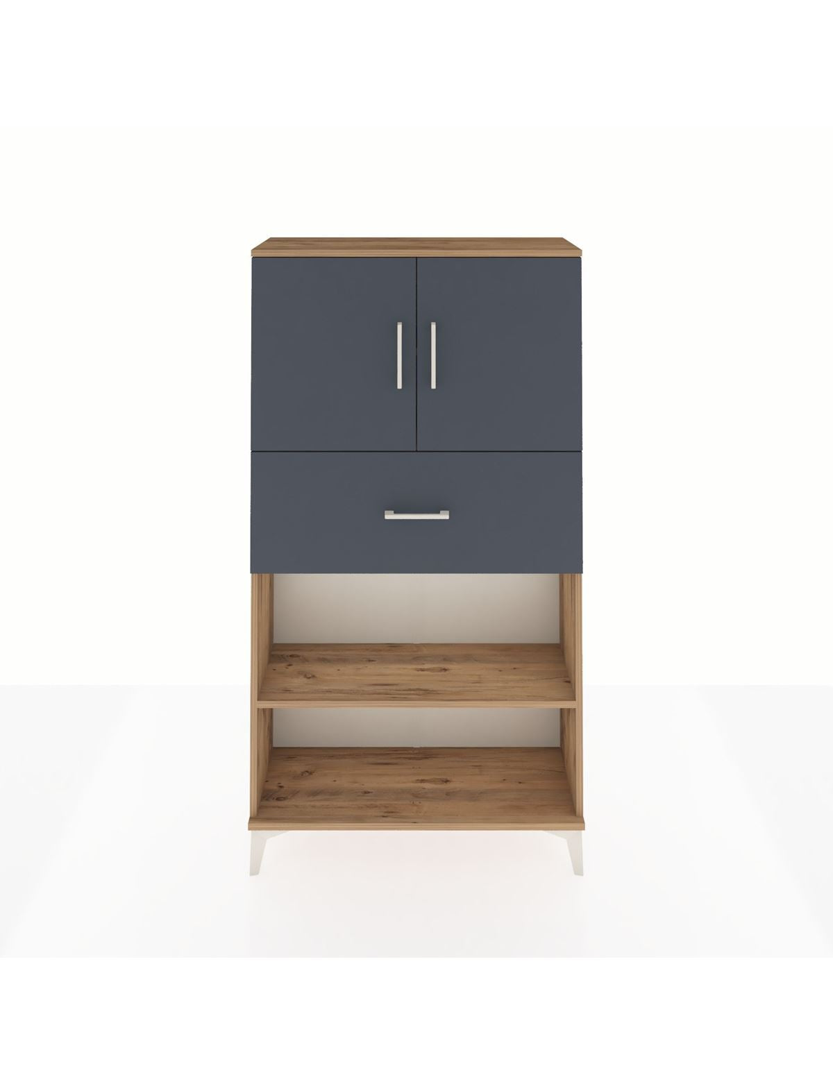 Arges Dolap 3 Raflı Tek Çekmeceli 2 Kapaklı 88x30x163 - S21M168V8A
