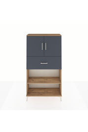 Arges Dolap 3 Raflı Tek Çekmeceli 2 Kapaklı 88x30x163 - S21M168V8A