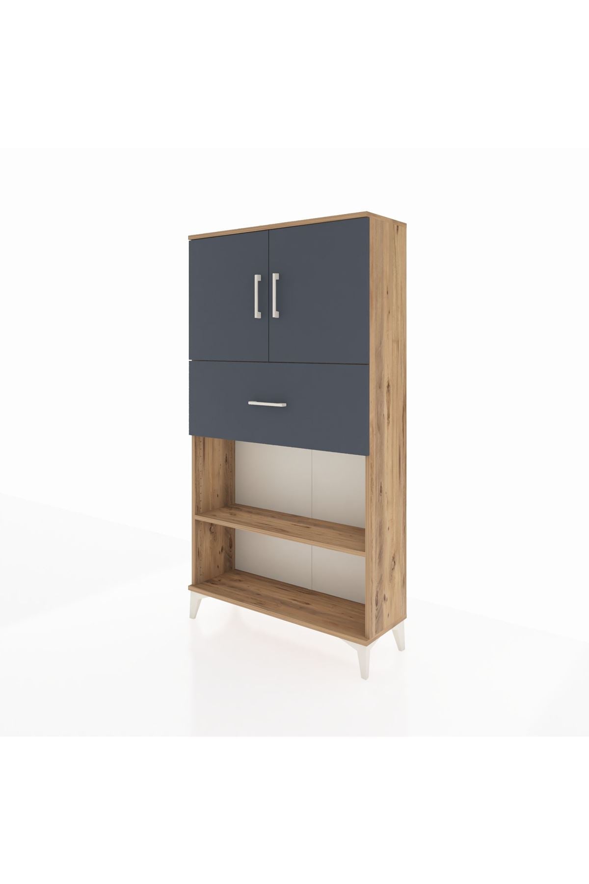Arges Dolap 3 Raflı Tek Çekmeceli 2 Kapaklı 88x30x163 - S21M168V8A
