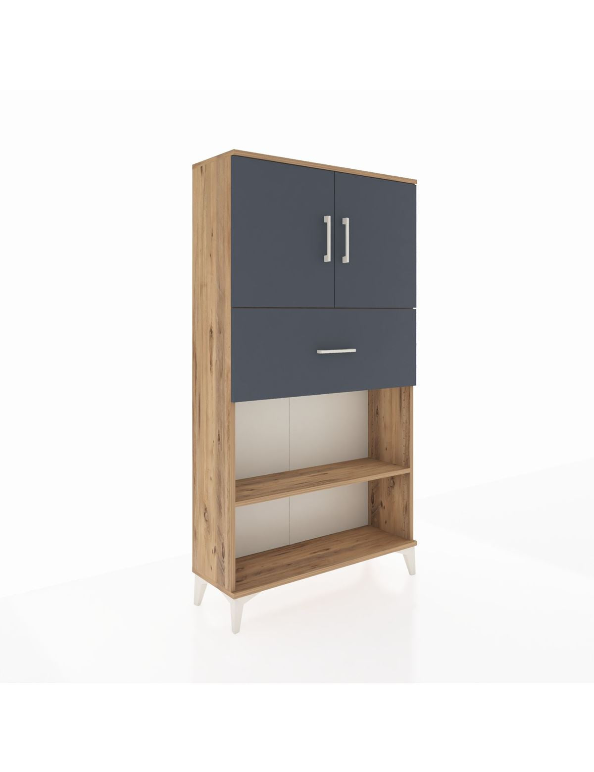 Arges Dolap 3 Raflı Tek Çekmeceli 2 Kapaklı 88x30x163 - S21M168V8A