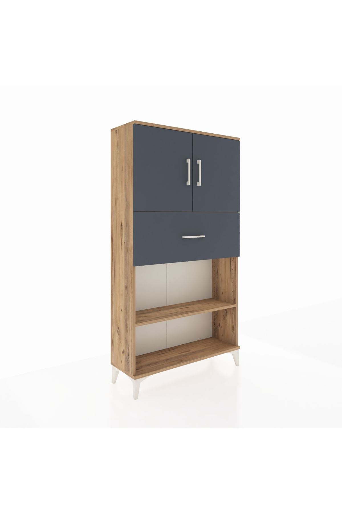 Arges Dolap 3 Raflı Tek Çekmeceli 2 Kapaklı 88x30x163 - S21M168V8A