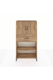 Arges Dolap 3 Raflı Tek Çekmeceli 2 Kapaklı 88x30x163 - S21M168V9A