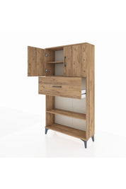 Arges Dolap 3 Raflı Tek Çekmeceli 2 Kapaklı 88x30x163 - S21M168V9A