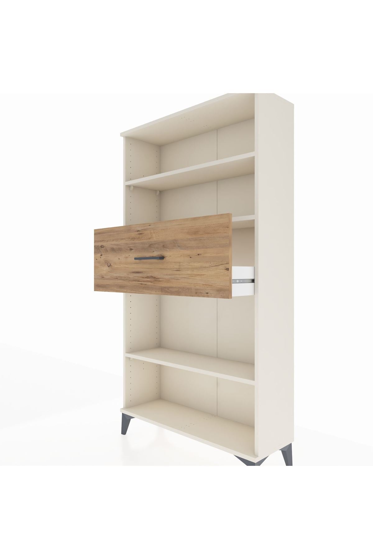 Arges Dolap 3 Raflı Tek Çekmeceli 88x30x163 - S21M169V3A