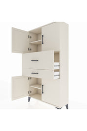 Arges Dolap 3 Raflı 2 Çekmeceli 4 Kapaklı 88x30x163 - S21M170V1A
