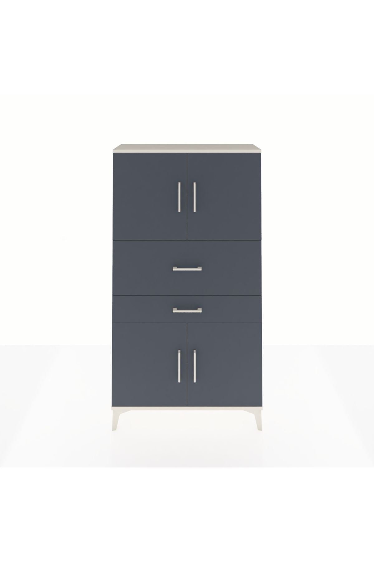 Arges Dolap 3 Raflı 2 Çekmeceli 4 Kapaklı 88x30x163 - S21M170V2A