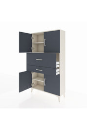 Arges Dolap 3 Raflı 2 Çekmeceli 4 Kapaklı 88x30x163 - S21M170V2A