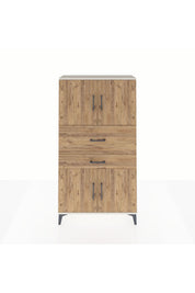 Arges Dolap 3 Raflı 2 Çekmeceli 4 Kapaklı 88x30x163 - S21M170V3A