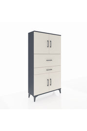 Arges Dolap 3 Raflı 2 Çekmeceli 4 Kapaklı 88x30x163 - S21M170V4A