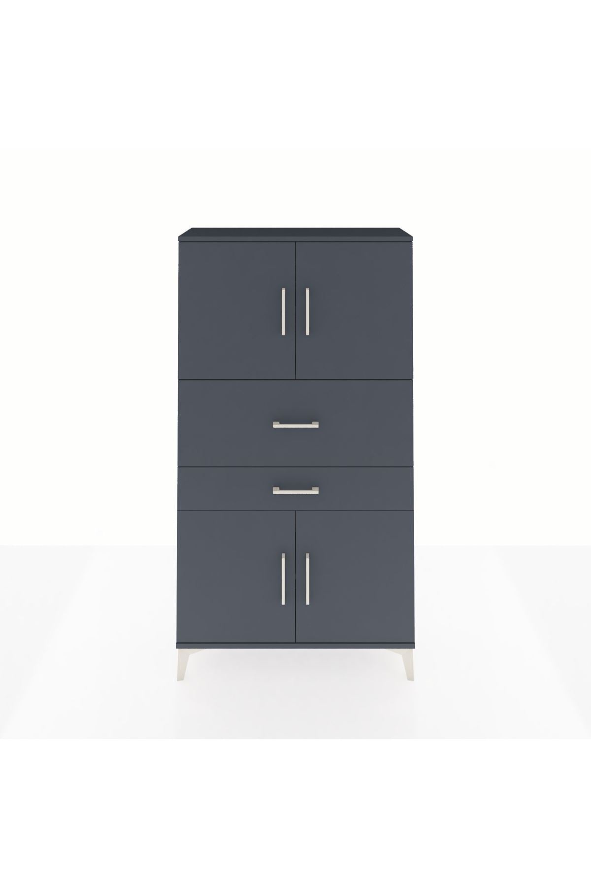 Arges Dolap 3 Raflı 2 Çekmeceli 4 Kapaklı 88x30x163 - S21M170V5A